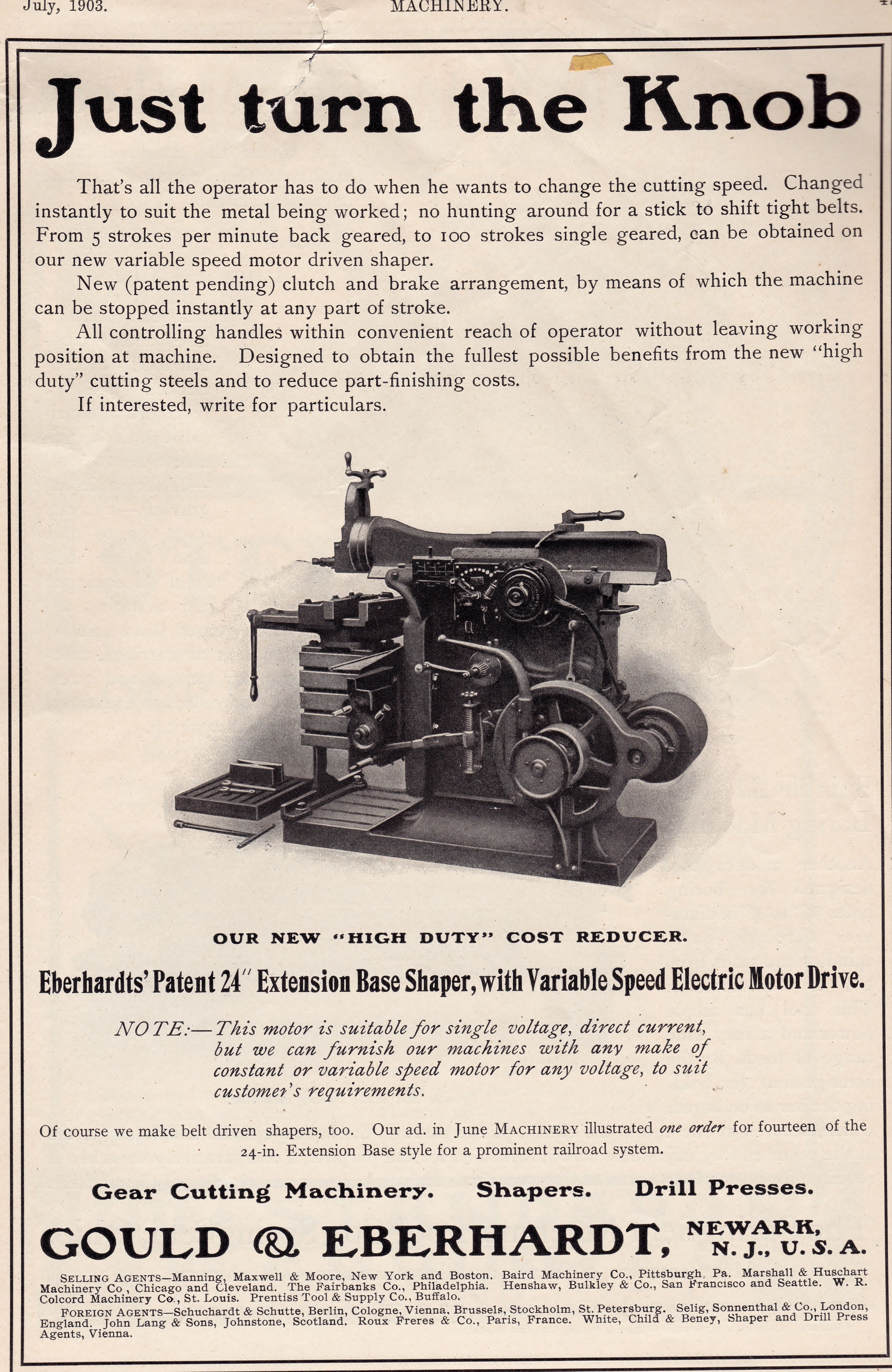 this should be a shaper http://antiquemachinery.com/00-machinery-magazine-July-1903-shaper-metal-gould-eberhardt4meg.jpg