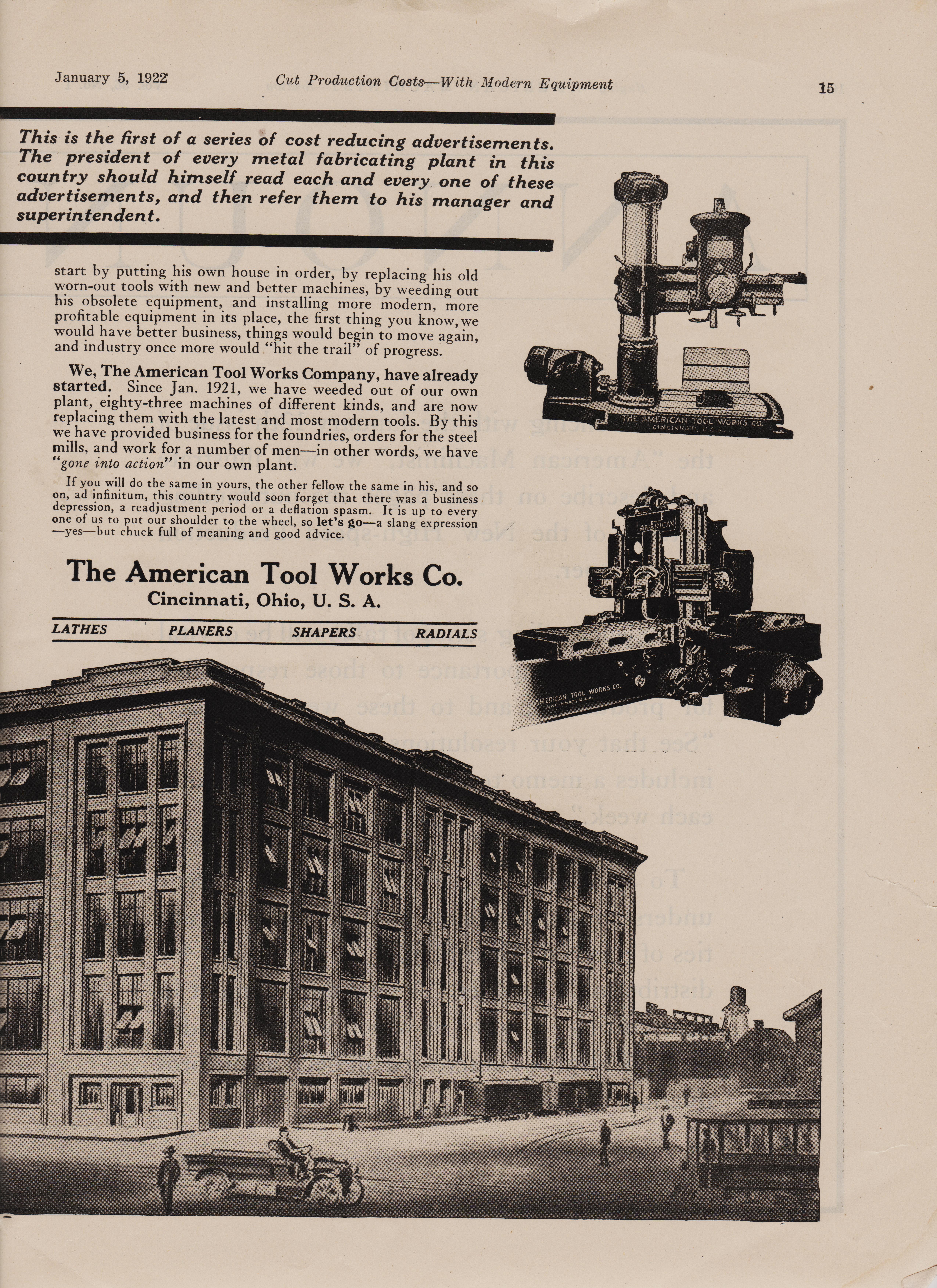 http://antiquemachinery.com/images-2019/American-Machinist-January-5-1922-pg15-American-Tool_Works-Co-Lathes-Planers-Shapers-Radials-right-page.jpeg