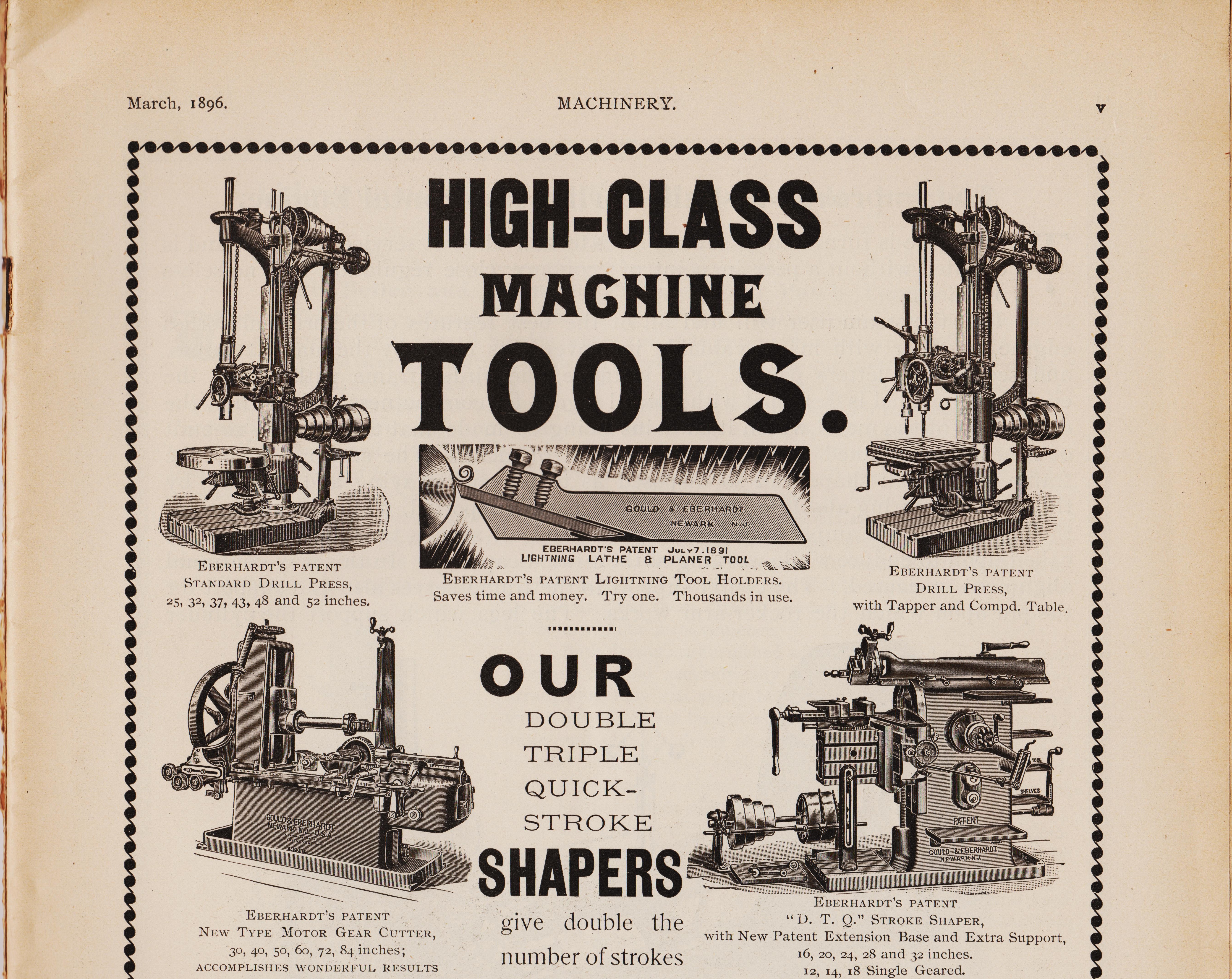 http://antiquemachinery.com/images-2020/Machinery-Magazine-March-1896-vol-2-no-7-page-v-top-high-class-machine-tools-shapers-drill-press-Gear-Cutters-Eberhardt.jpg