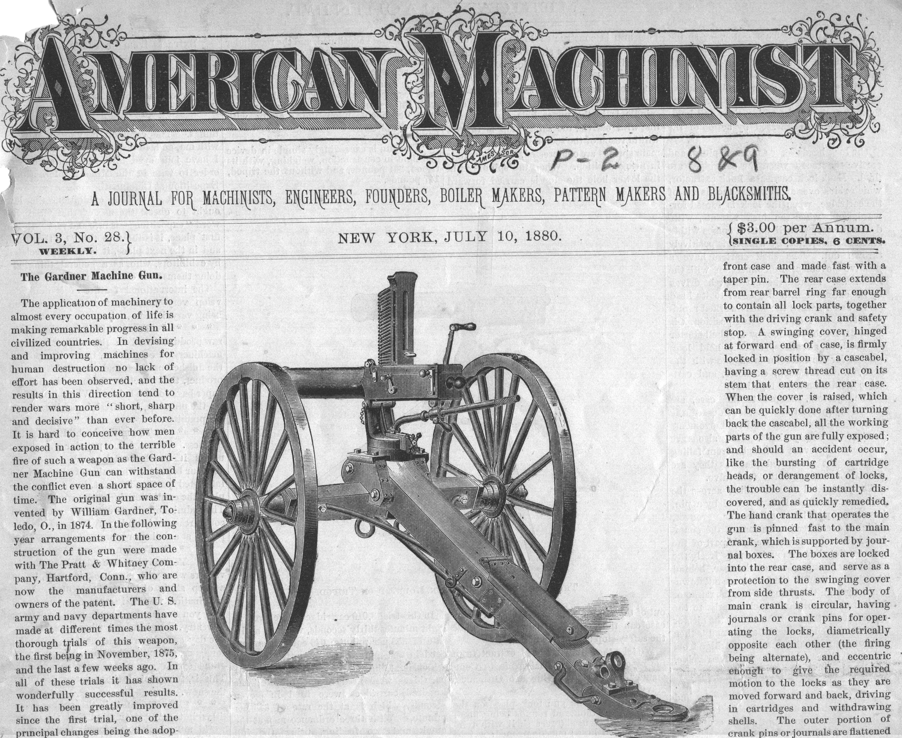 http://antiquemachinery.com  Gardener civel war wagon wheeled  crank  Automatic July 10 1880 AM 