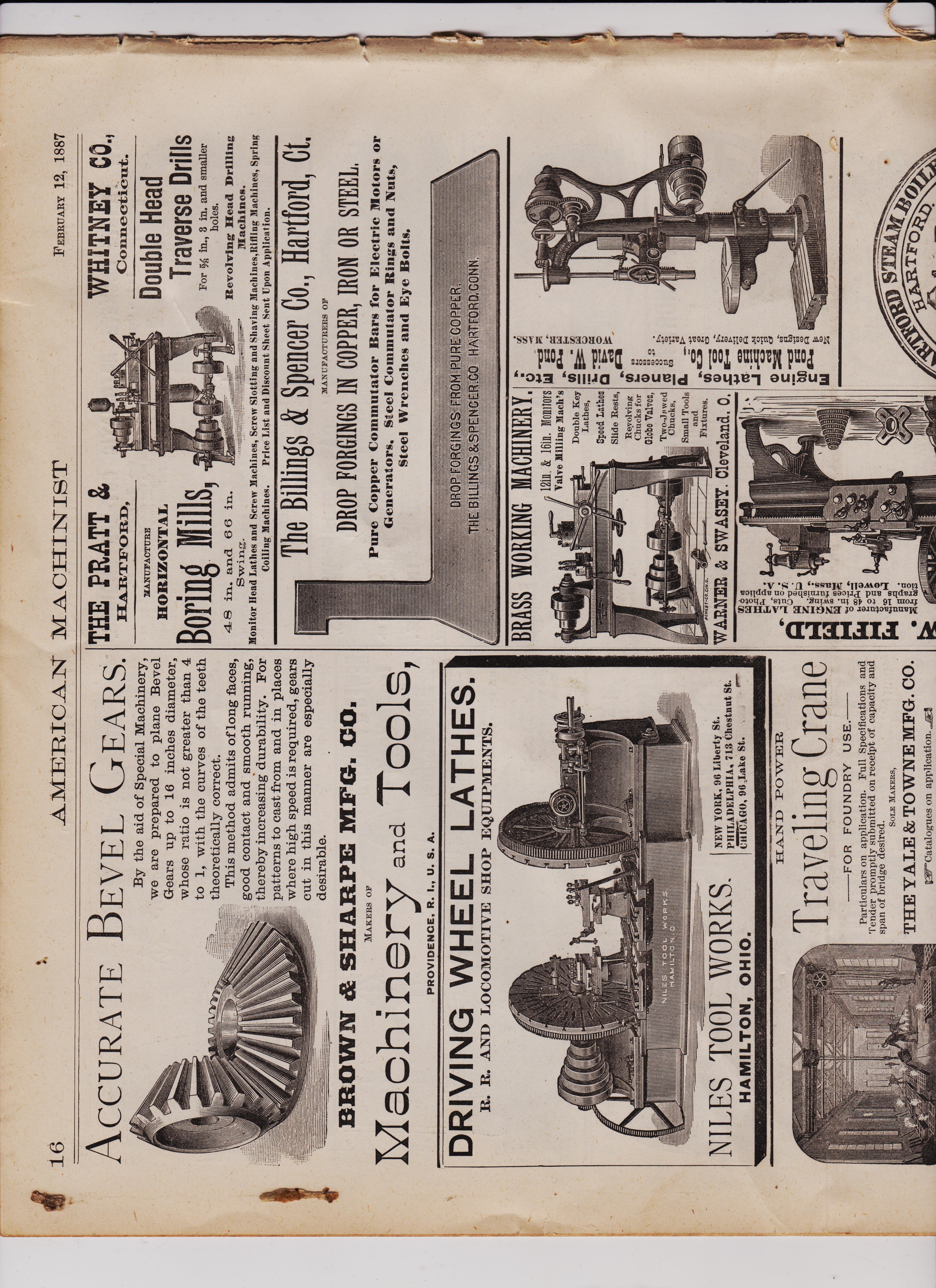 https://antiquemachinery.com/images-American-Machinist-Feb-12-1887/American-Machinist-Feb-12-1887-pg-16-top-Brown-and-Sharpe-Bevel-Gears-Pratt-and-Whitney-Turret-lathe-Warner-and-swasey-Brass-working-turret-lathe-Niles-Tool-Works-David-W-Pond-planers-lathes-drill-Press.jpeg