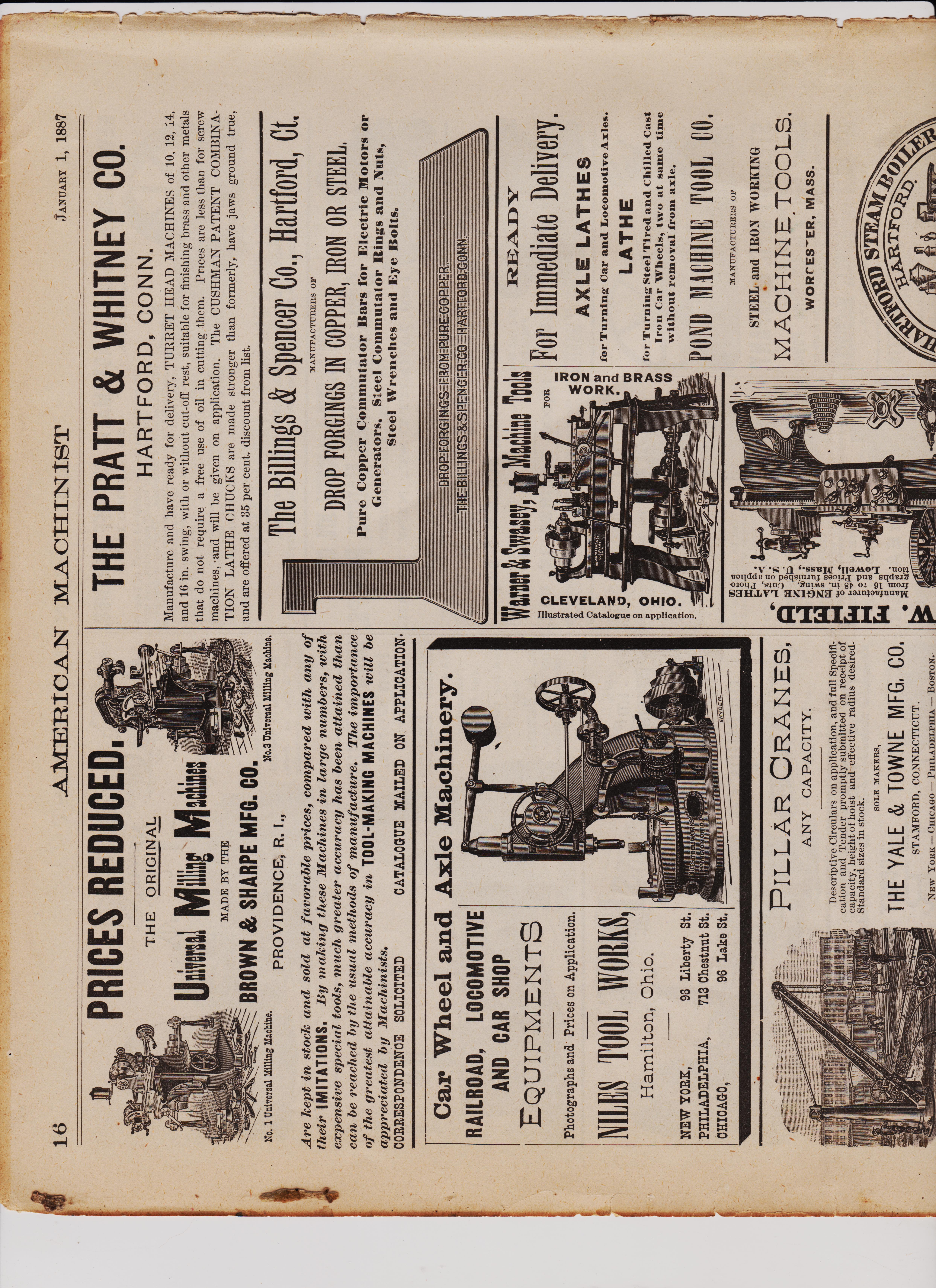 https://antiquemachinery.com/images-American-Machinist-Jan-1-1887/American-Machinist-Jan-1-1887-pg-16-top-Universal-milling-machine-Brown-and-Sharp-mfg-co-Niles-tool-works-verticle-Slotter-CarWheel-axle-railroad-locomotive-shop-Pillar-Cranes-Warner-and-Swasey-machine-pratt.jpeg