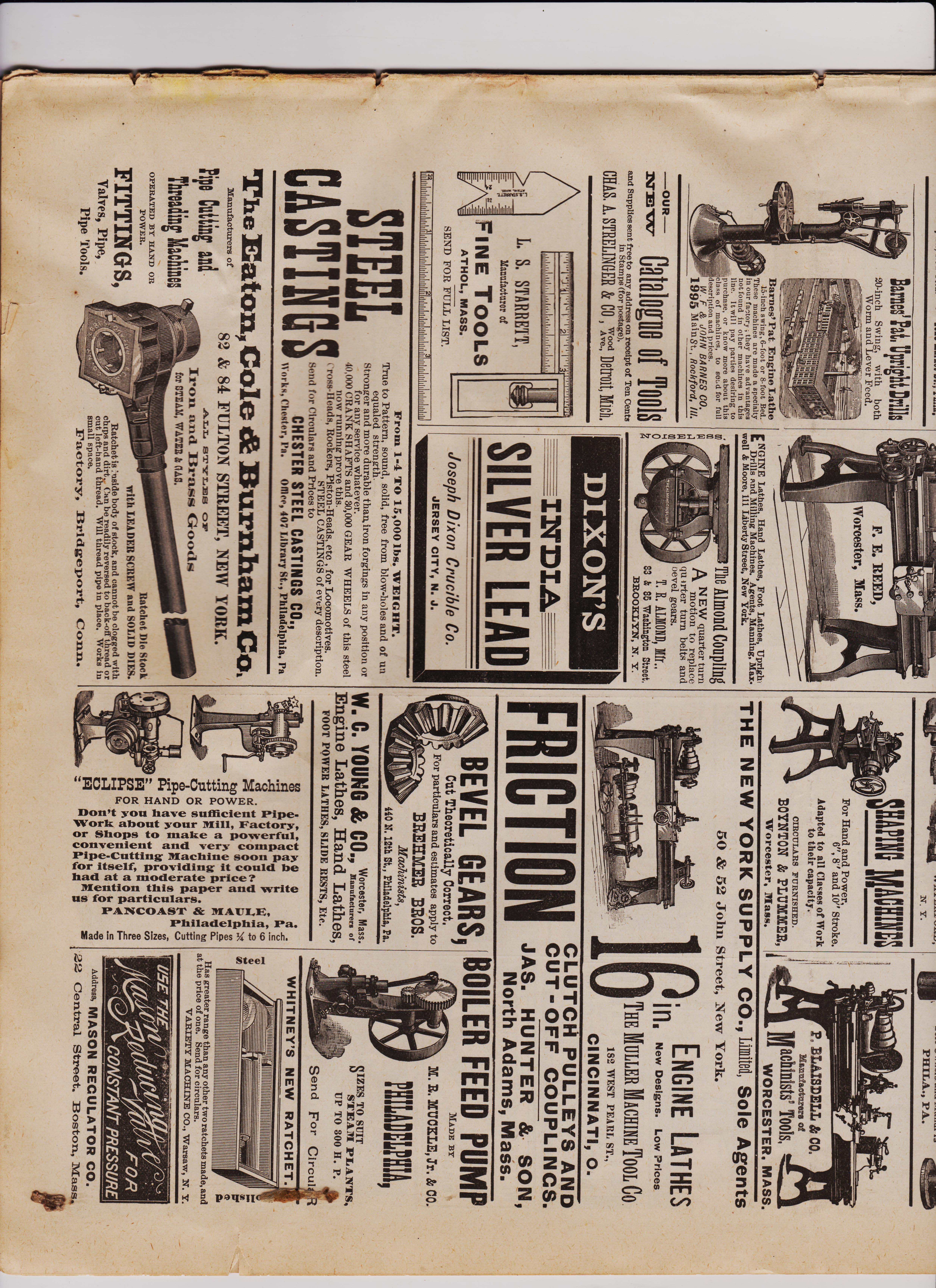 https://antiquemachinery.com/images-American-Machinist-Jan-15-1887/American-Machinist-Jan-15-1887-pg-13-bot-F-E-Reed-lathe-Muller-Machine-Co-Eaton-Cole-Burnham-Co-W-F-John-Barns-Drill-Press-Boyton-and-Plummer-Hand-Shaper.jpeg