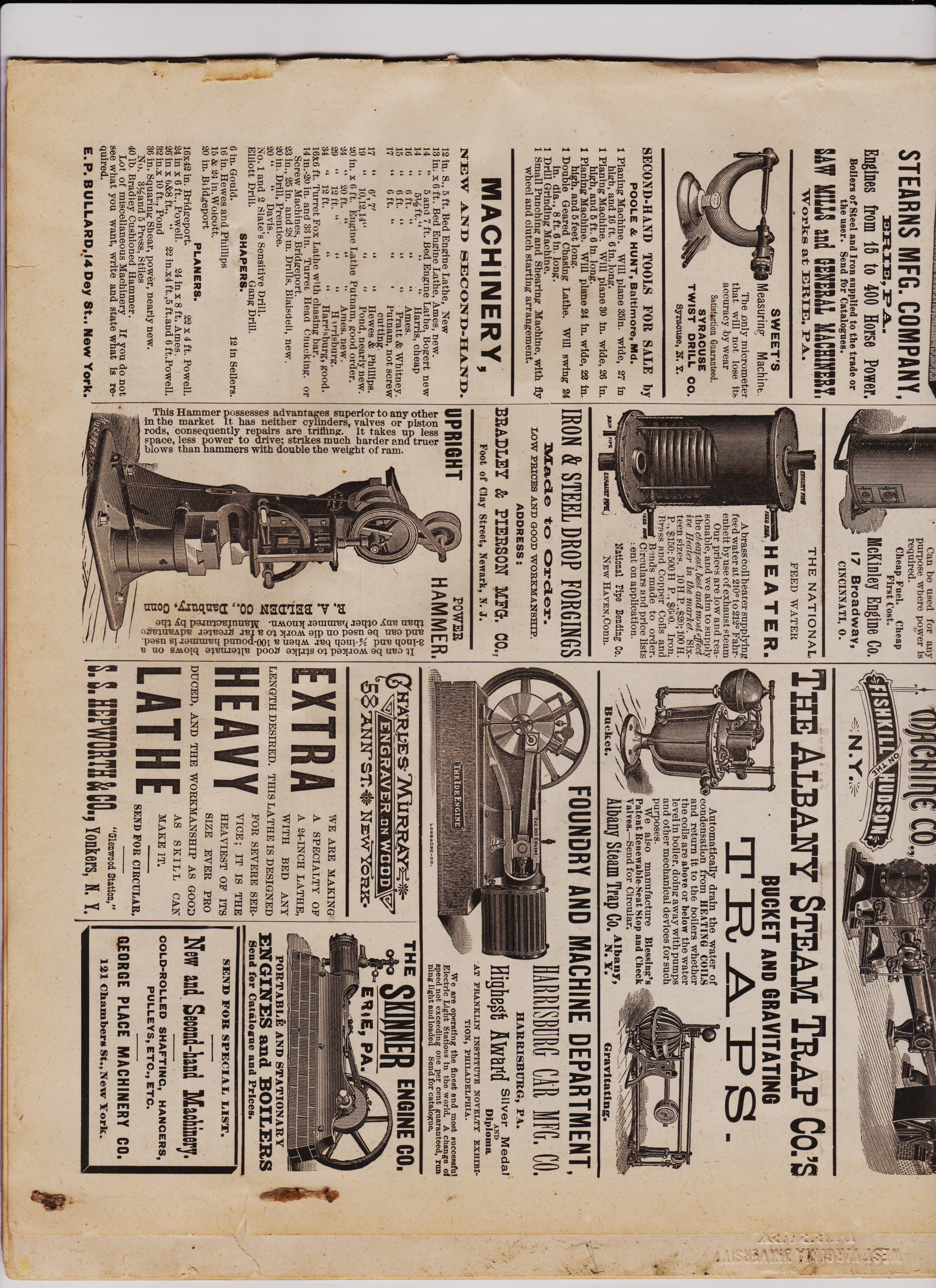 https://antiquemachinery.com/images-American-Machinist-Jan-15-1887/American-Machinist-Jan-15-1887-pg-15-bot-Power-Hammer-R-A-Beldon-upright-Skinner-Foundry-and-Machine-Harrisburg-Bradley-and-Pieson-mfg-co-sweets-measuring-machine-Syacues-twist-drill.jpeg